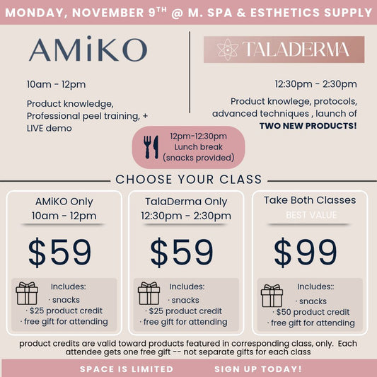 AMiKO CMCA Peel + TalaDerma Class - 11/09